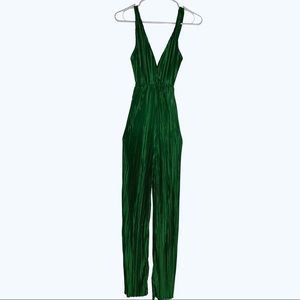 Green Slinky Plunge Romper